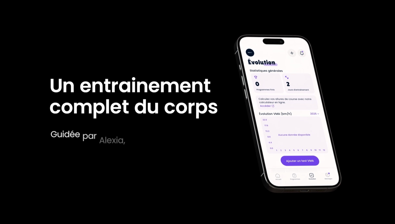 Workout-Interface der Maxx App