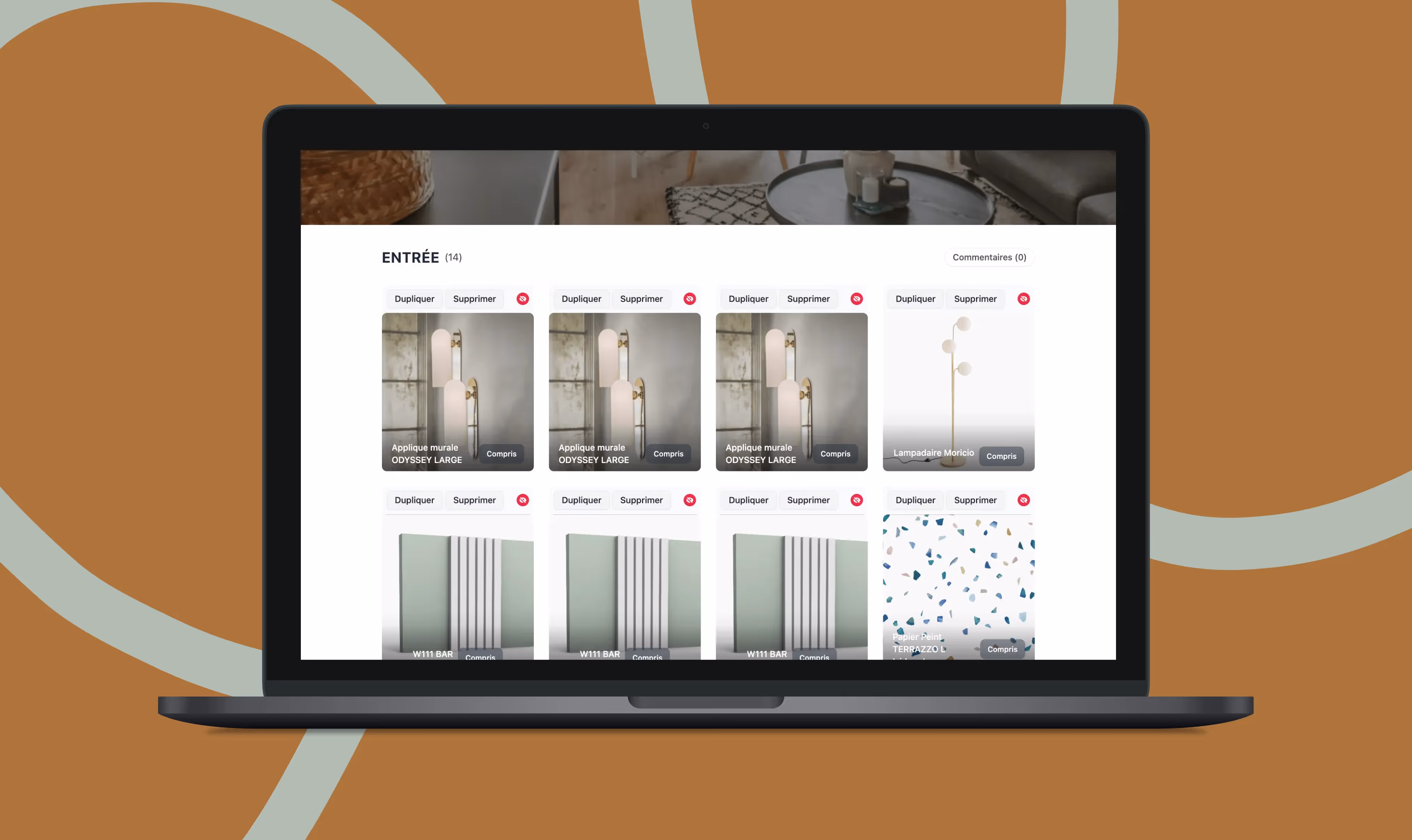 Screens des Projekt-Workspace auf der Nexity Plattform